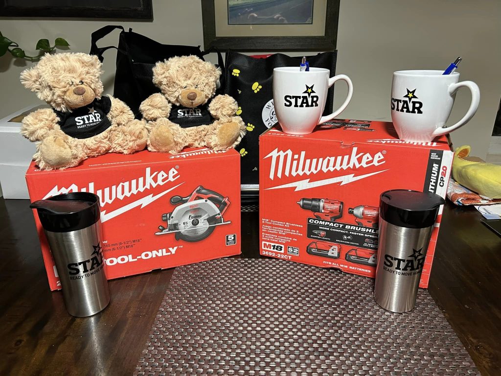 Donation from Star Ready to Move Homes